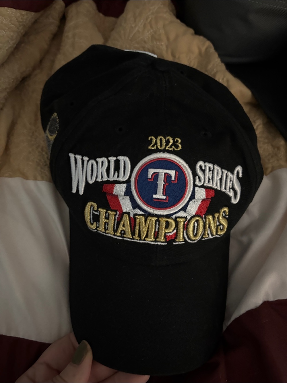 Champs Black Cap with Gold Embroidery by Champs